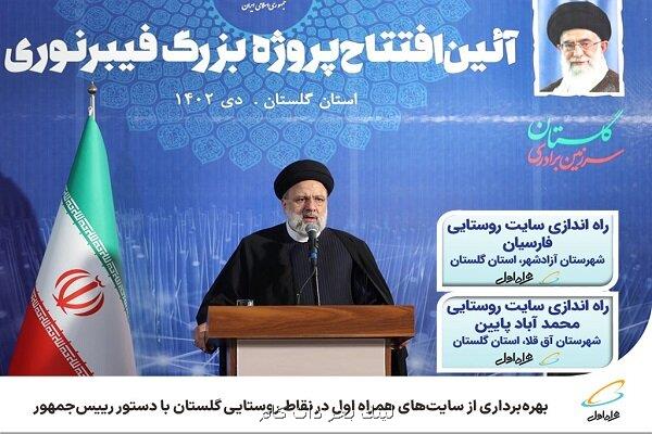 بهره برداری از سایت های همراه اول در نقاط روستایی گلستان