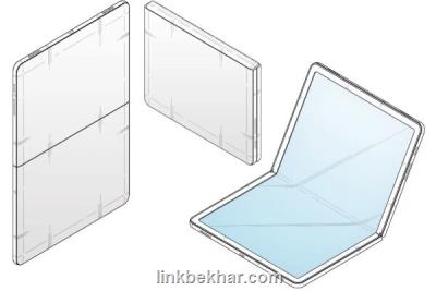 طرح اولیه سامسونگ از موبایلی تاشو با لولای مخفی